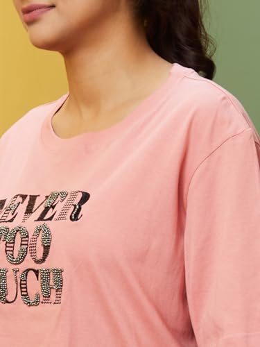 Image of Globus Women's Letter Print Oversized Fit T-Shirt