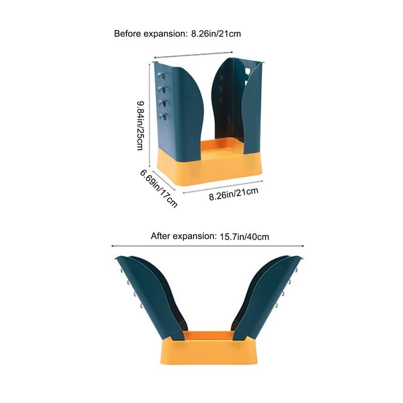 Miniatura 2 de ZYJBM - Papelera extendida para el hogar, cocina, baño, 9 velocidades y cierre ajustable (color E, tamaño 1)