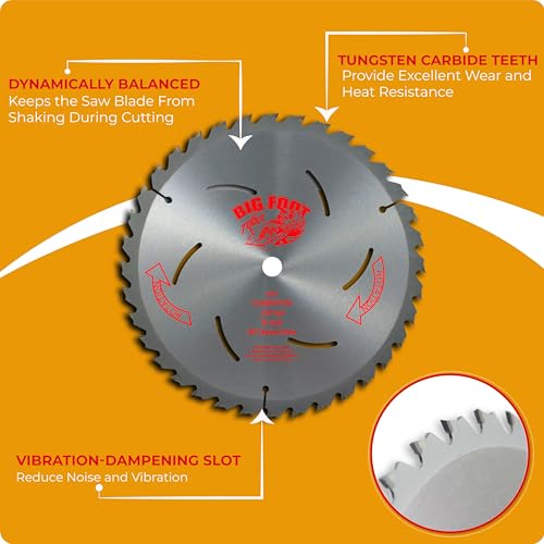 Big Foot 10 1/4 Circular Saw Blade 36 Tooth Carbide Tipped Circular Saw Blade - 10-1/4\" Diameter - 5/8\" Arbor - Thumbnail 2
