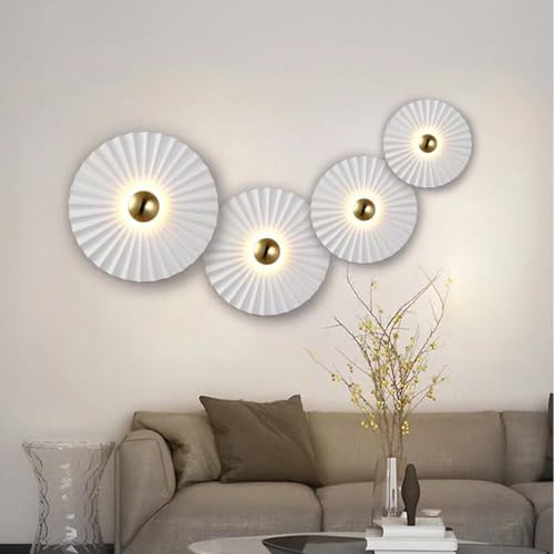 Aplique de pared moderno blanco estilo Art Déco e iluminación LED para interior 2