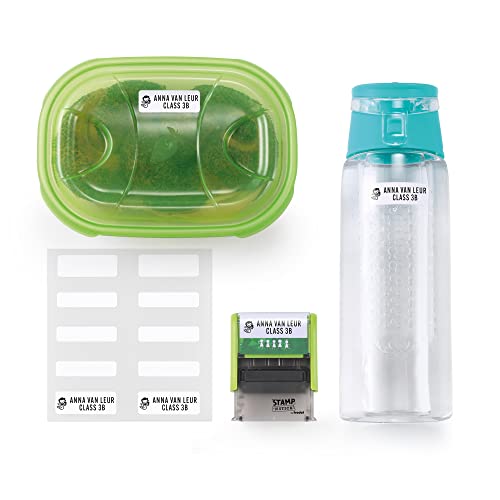 Trodat Stamp 'N Stick Clothes And Personal Belongings Diy Stamper, English Text With Special Characters – 3 Lines – Dermatologically Tested Ink, Dishwasher And Washing Machine Safe Ink #TOP4