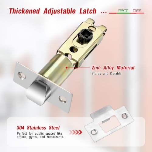Aglehome Bathroom Indicator Privacy Door Lock,Vacant Occupied Lock, Gold by aglehome - Used condition - Image 6