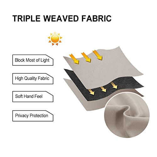 Dwcn Blackout Valance Rod Pocket Window Valance Curtains 60 X 18 Inch Long,1 Panel, Camel #TOP5