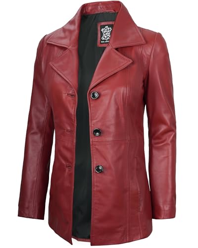 Image of Blingsoul Womens Real Leather Jacket - Asymmetrical Leather Jackets for Women