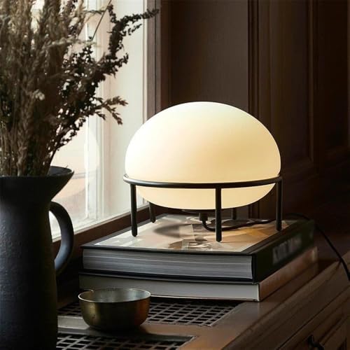Lampe de table créative en métal et verre dépolis salon moderne - 5