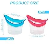 Benaewa 4 Pcs Eye Bath Cup, Portable Silicone Eye Bath and Eye Wash Kit for Refreshing Cleaning, Quick Soothing Tired Eyes - Image 2