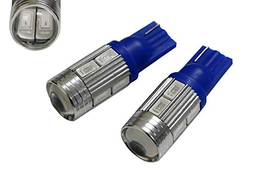 Ijdmtoy (2) Sparking Blue 10-Smd 921 912 920 168 T10 Led Replacement Bulbs Compatible With Chevrolet Ford Gmc Honda Toyota Truck 3Rd Brake Lamp Cargo Lights #TOP7