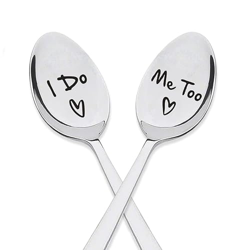 Wedding Gifts for Bride and Groom I Do Me too Spoons Engagement Gift for Couples Gifts for Boyfriend Girlfriend Marriage Gifts for Couple Promise Gifts for Him Her