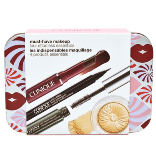 Clinique Black Honey Must Have Makeup Holiday Gift Set:: Cheek Pop Highlighter, Almost Lipstick, High Impact Black Mascara, Pretty Easy Liquid Black Eyeliner Pen, 4 Piece Set #TOP4