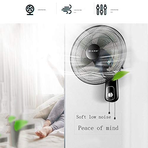 Ventilateur électrique mural oscillant avec 3 vitesses réglables - 5