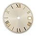Aosekaa Replacement 28.5MM Watch Dial Fits for NH35, Automatic Watch Movement Repair Parts Accessories, White Gold