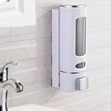 GREENSAPPIRE 400ml Wall-Mounted Soap Dispenser Clear Window Hand Soap & Shower Gel Dispenser for Bathroom, Kitchen & Hotel | Durable ABS Plastic | Easy-Install Push-Button Pump
