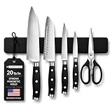 StoreYourBoard Black Magnetic Knife Holder for Wall | 16” Matte Black Magnetic Knife Strip for Kitchen | Modern Kitchen Knife Holder with 20 lb/in Magnetic Strength | Kitchen Knife Holder Wall Mounted