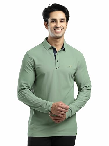 Image of STELLERS Men's Full Sleeve Polo T-Shirt | Feather Touch Feel | Odour Resistant | Wrinkle Free | Quick Dry | Stretchable | Lightweight | Anti-Static | UV Resistance | Anti-Microbial