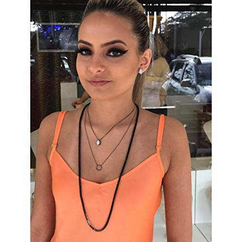 COLAR ELO PEQUENO NO BANHO DE RODIO NEGRO [SEMIJOIA DA MODA]