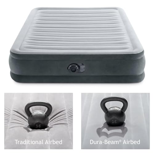 Cama Colchão Inflável Casal Dura-Beam até 272 Kg Confort-Plush com Bomba Elétrica Interna Intex (110