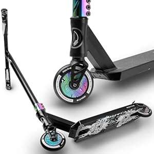 Movino Haze Stuntstep, truc, freestyle step, step voor kinderen en volwassenen en beginners vanaf 8 jaar, IHC, wielen 110 mm full core, neochroom