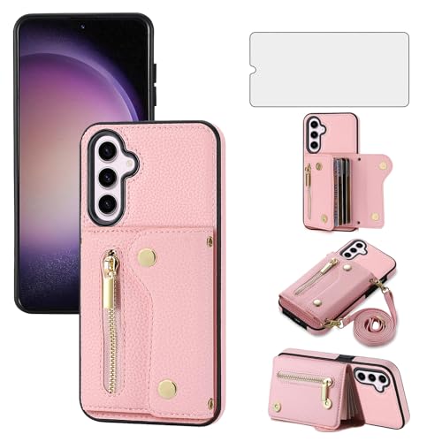 Étui portefeuille Samsung A34 5G avec bandoulière en cuir pour garder les mains libres en ville