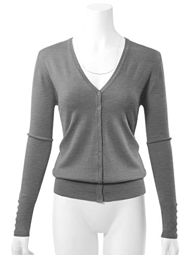 Image of Allsense Women's Long-Sleeve V-Neck Cardigan Sweater | Button Down, Lightweight Soft Knit