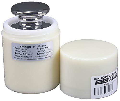 Adam Equipment 1 kg de peso de calibración de acero inoxidable OIML clase M1