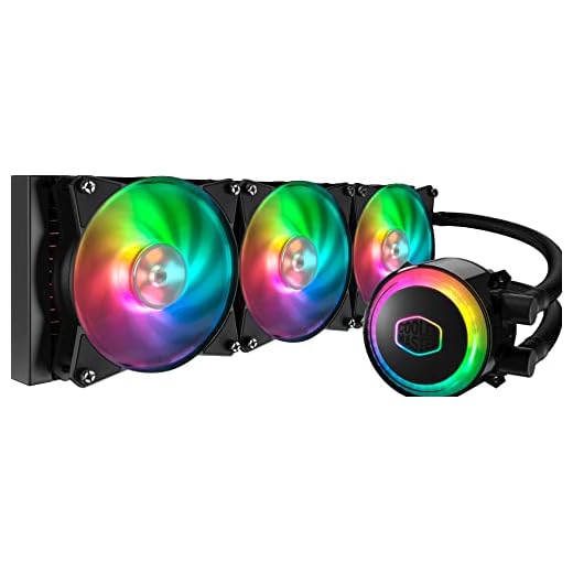 Cooler Master MasterLiquid ML360R RGB Refroidisseur liquide CPU, synchronisation d'éclairage ARGB, conception de pompe Premium et 3 ventilateurs MF120R ARGB