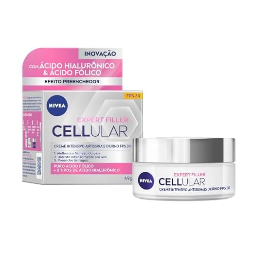 NIVEA Creme Facial Antissinais Cellular Filler Dia FPS 30 49g - Combate sinais de cansaço, reduz rugas e linhas de expressão promovendo firmeza e elasticidade na pele