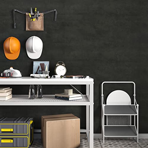 Wallercity Deep Gray Concrete Wallpaper Peel And Stick Countertops 15.7'' X 118'' Dark Grey Cement Contact Paper Vinyl Matte Textured Wall Paper Self Adhesive Removable Wallpaper For Garage Bathroom #TOP1