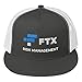 FTX Risk Management Hat (Embroidered Trucker Cap) Funny FTX Crypto Parody Charcoal/White
