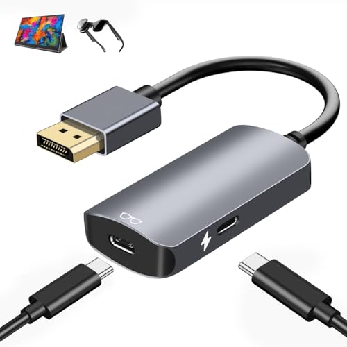 Adaptador DisplayPort a USB C con alta tasa de refresco 4K a 120Hz