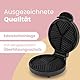 Clatronic® Waffeleisen | mit Ø 18cm antihaftbeschichteter Backfläche | Waffeleisen Herzform | stufenlos einstellbarer Bräunungsgrad & Backampel | Waffle Maker mit Edelstahleinlage | 1000W | WA 3492