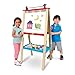Crayola Double Sided Wood Art Easel for Kids – Dry Erase & Chalkboard Surfaces, Storage Tray, Paper Roll Holder, Eraser & Chalk Included – Creative Drawing & Painting Station for Ages 3+