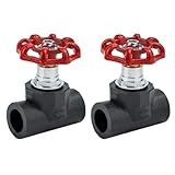 TDCuizent Durchflusskontrolle, Absperrventil für Wasser, Öl, PE-Stahl, linear, für industrielle Raffinerie, Abwasserleitungssysteme, 1,6 MPa, schwarz (DN20)