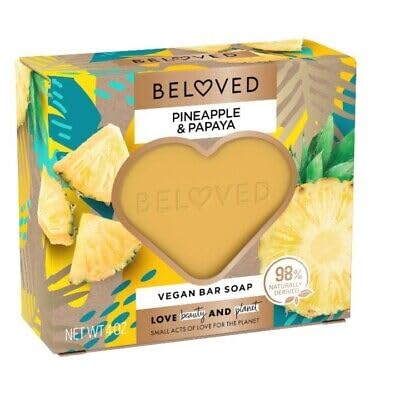 Love Beauty And Planet, Beloved Vegan Body Bar Soap – Pineapple Papaya – 4 oz. – Pack of 1