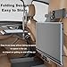 QSNYJPL Adjustable Height Car Back Seat Folding Table with Hidden Drawer and Phone Holder Laptop Table, Multi-Function Car Back Seat Food Tray for Working, Writing, Eating, Traveling