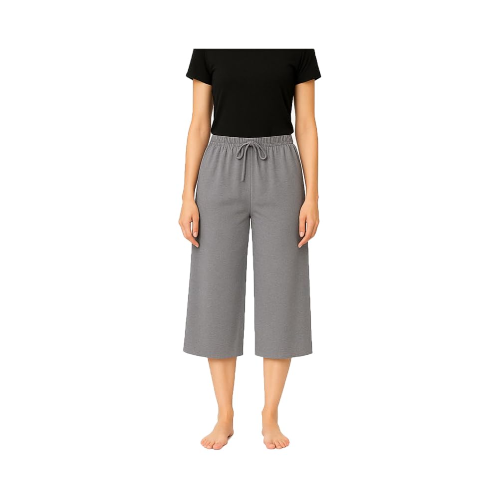 Womens Loosefit Capri Grey Single Pack-image-16