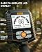 SUNPOW Metal Detector for Adults & Kids, Kids Metal Detector kit Waterproof for Gold Detecting, Stable Anti-Interference, Higher Accuracy, Bigger LCD Display, 4 Modes, 8