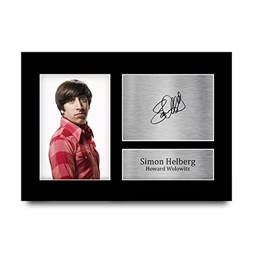 HWC Trading A4 Simon Helberg Big Bang Theory Howard Wolowitz Los Regalos Imprimieron La Imagen Firmada Del Autógrafo Para Los Fans De La Demostración De Televisión