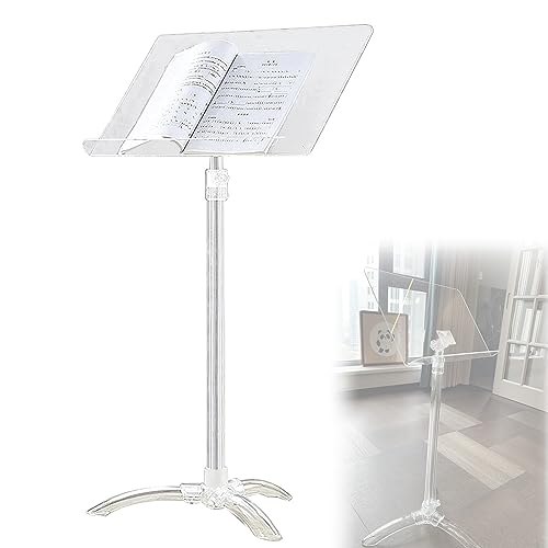 Pupitre de musique portable stable en acrylique pour éviter les chutes de partitions