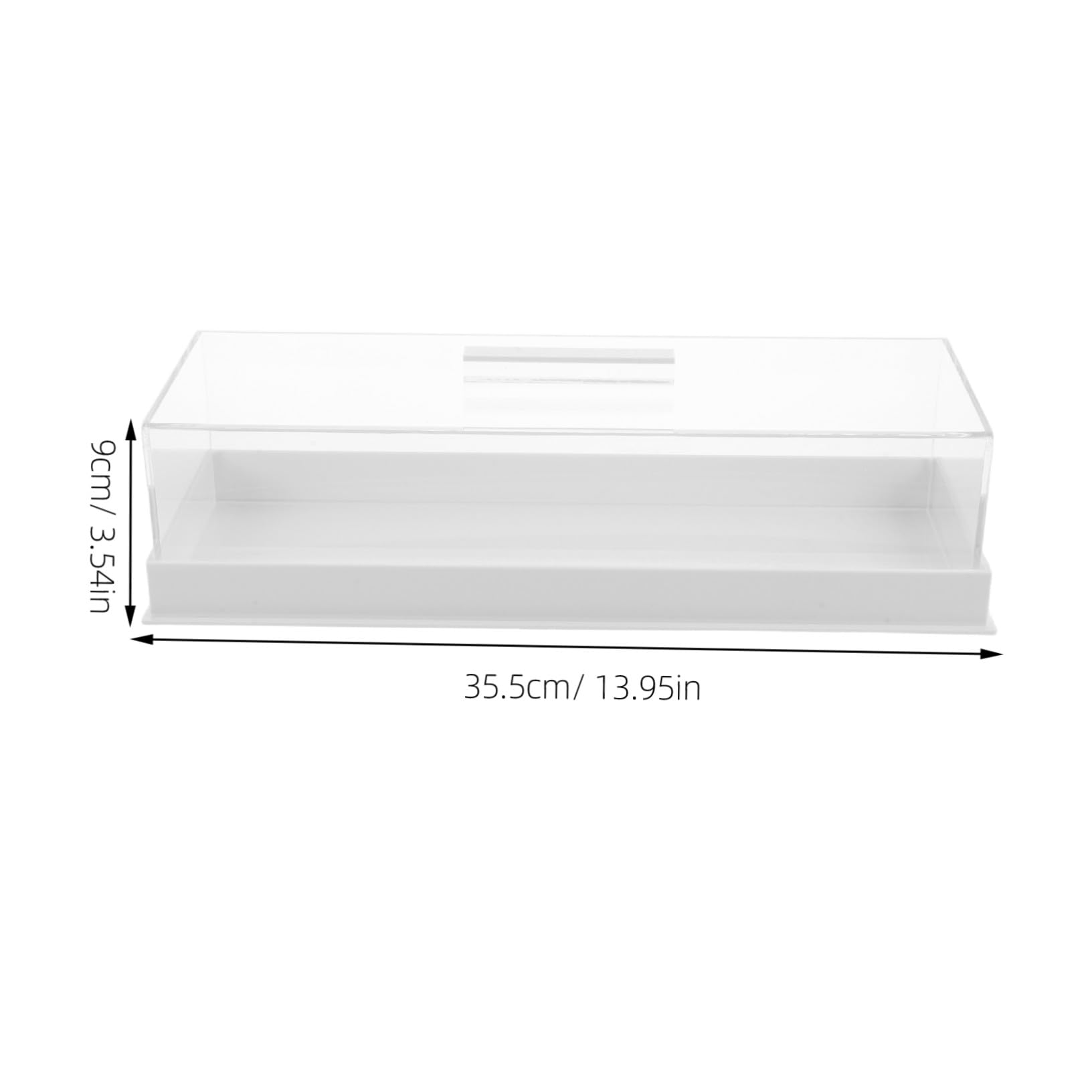 Ipetboom Expositor Rectangular para Tartas de Acrílico con Tapa de Color Claro, Soporte para Tartas Fácil de Limpiar y Versátil para Reuniones en Casa o Cafeterías