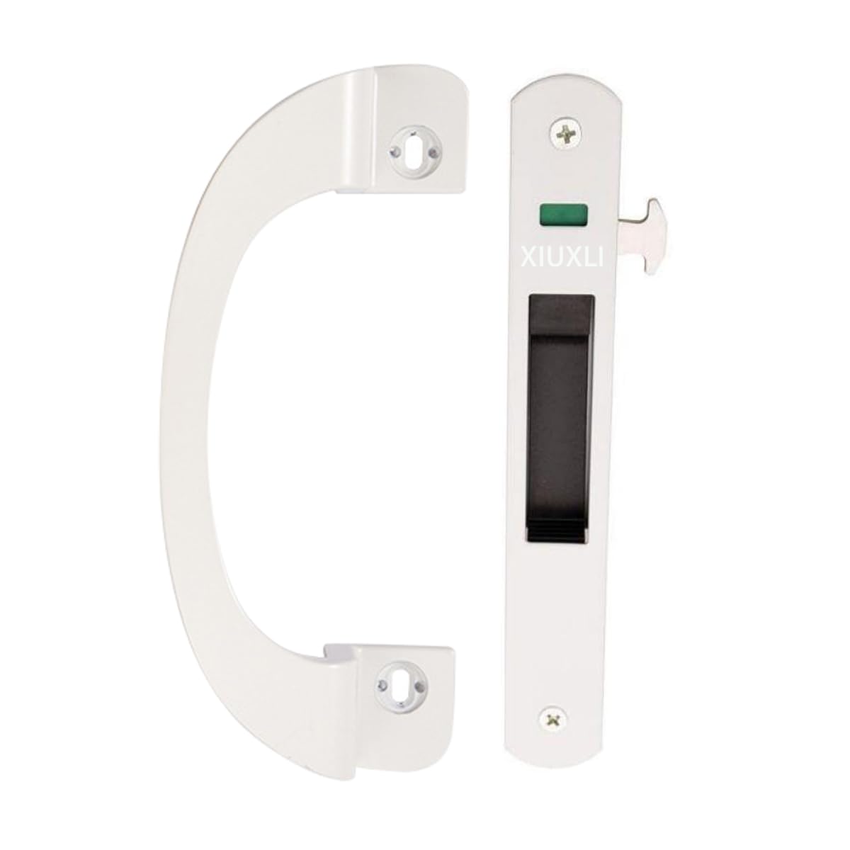 Serrure porte coulissante au design blanc épuré, verrou de haute précision pour vitre