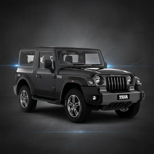Image of Thar 1:36 Diecast Model Car | Pull Back Action Car | Openable Doors, Light & Sound Toy for Kids and Collectors | Perfect for Play & Display | Gift for 3+ Year Boys