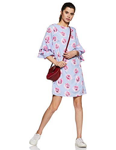 Image of Harpa Round Neck Printed Dress