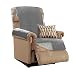 Gorilla Grip Original Slip Resistant Recliner Protector for Seat Width up to 26 Inch, Patent Pending Suede-Like Furniture Slipcover, 2 Inch Straps, Reclining Chair Slip Cover Throw for Dogs, Charcoal