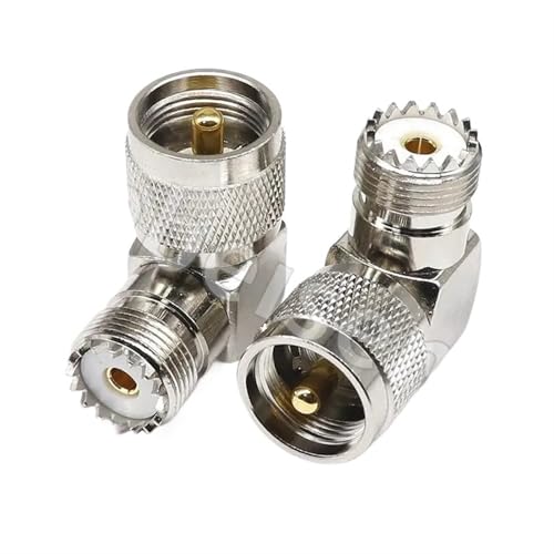 Conector RF UHF Macho a Codo Hembra UHF de 90 Grados SL16 Adaptador de Acoplamiento Coaxial 7