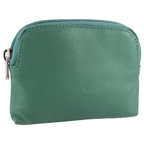 Small Aqua Blue Leather Credit Card Holder Cover