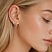 Gokeey 14K Gold Plated Small Gold Huggie Hoop Earrings for Women, Hypoallergenic Lightweight Minimalist Hoops Earrings Sets for Cartilage Earrings Piercings Stack Set Jewelry 6mm 8mm 10mm 12mm 14mm