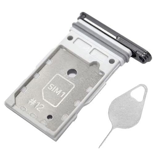 bestdealing Galaxy S24+ SIM Card Tray Dual Replacement S24 Plus Sim Card Slot Holder for Samsung Galaxy S24+ 5G 6.7"" S926U1 S926E SM-S926U Sim Card Tray Repair Part with Opening Needle (Onyx Black)