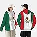 GHRNYTGVF Unisex Sun Protection Hoodie Mexico Flag Printed UV Shirt Full Zip Jacket Hiking for Women Men XX-Large