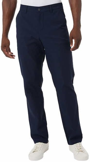 32 Degrees Men’s Twill Tech Pant with Front Hand Pockets and Zipper Closure Back Pockets | Blue, 40x30