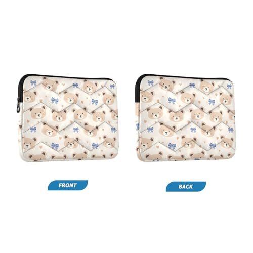 Funda para portátil 13-13.3 pulgadas Bear Blue Bow miniatura 2